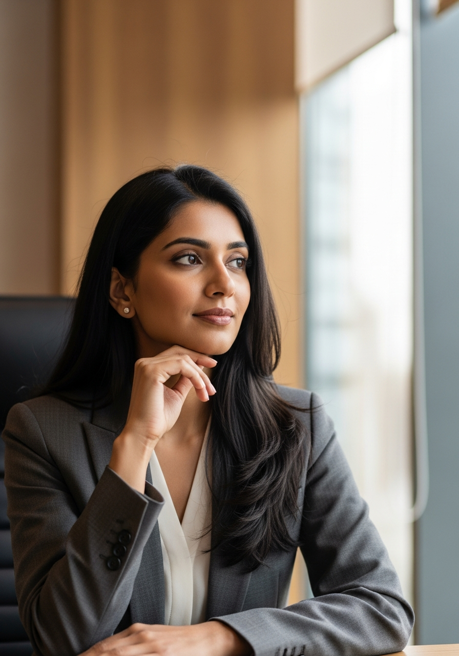 Indian woman CTO reviewing a patent strategy at Sitabience IP